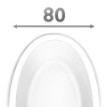 Ванны из камня овальные шириной 80